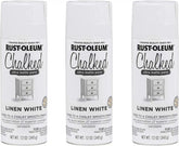 Rust-Oleum 302591-3PK Chalked Ultra Matte Spray Paint, 12 oz, Linen White, 3 Pack