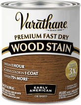 Varathane Premium Fast Dry Wood Stain | 1 Hour Dry Time | 1 Coat Color | Interior Wood Stain | Furniture, Cabinets, Doors, Trim | Quart | Early American