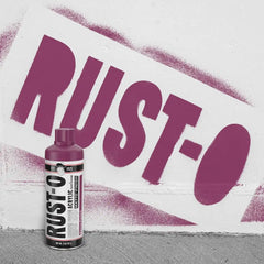 Rust-Oleum Rust-O Acrylic Spray Paint | Street Artist Spray Paint for Murals | Weather Resistant for Concrete, Wood, Brick and Other Surfaces | 11 Ounce | Matte Berry Punch | 6 Pack