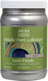 qt Modern Masters ME150 Silver Metallic Paint Collection, Satin Water-Based Decorative Metallic Paint