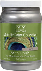 qt Modern Masters ME150 Silver Metallic Paint Collection, Satin Water-Based Decorative Metallic Paint
