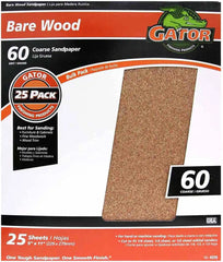 Ali Industries 4229 9 x 11 in. Coarse 60 Grit Garnet Sandpaper- 25 Count