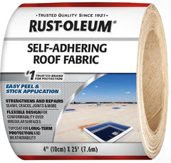 Rust-Oleum Self-Adhering Roof Fabric Roofing Tape, 4" x 25' Roll