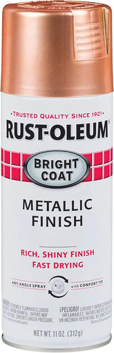 Rust-Oleum 314417 Stops Rust Bright Coat Metallic Spray Paint, 11 oz, Copper