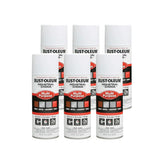 Rust-Oleum 1690830-6PK Industrial Choice 1600 System Multi-Purpose Spray Paint, 12 oz, Flat White, 6 Pack