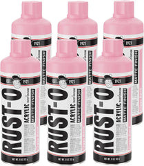 Rust-Oleum Rust-O Acrylic Spray Paint | Street Artist Spray Paint for Murals | Weather Resistant for Concrete, Wood, Brick and Other Surfaces | 11 Ounce | Matte Piggy Bank | 6 Pack