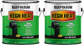 Rust-Oleum 233967-2PK High Heat Brush Protective Enamel Paint, Gallon, Flat BBQ Black, 2 Pack