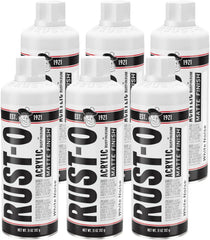 Rust-Oleum Rust-O Acrylic Spray Paint | Street Artist Spray Paint for Murals | Weather Resistant for Concrete, Wood, Brick and Other Surfaces | 11 Ounce | Matte White Noise | 6 Pack