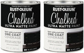 Rust-Oleum Black Abyss Chalked All-in-One Ultra Matte Paint | One Coat Coverage | No Primer, Sanding, Or Topcoat Needed | Easy Clean Up | Made in USA | 30 OZ | 2 Pack