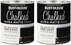 Rust-Oleum Black Abyss Chalked All-in-One Ultra Matte Paint | One Coat Coverage | No Primer, Sanding, Or Topcoat Needed | Easy Clean Up | Made in USA | 30 OZ | 2 Pack