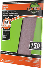 Gator CeraMax 9" x 11" Ceramic Sanding Sheets, 150 Grit, 25 Pack