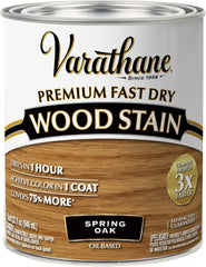 Varathane Premium Fast Dry Wood Stain | 1 Hour Dry Time | 1 Coat Color | Interior Wood Stain | Furniture, Cabinets, Doors, Trim | Quart | Spring Oak