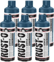 Rust-Oleum Rust-O Acrylic Spray Paint | Street Artist Spray Paint for Murals | Weather Resistant for Concrete, Wood, Brick and Other Surfaces | 11 Ounce | Matte Deep Abyss | 6 Pack