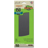 Gator 7107 Very Fine 150-Grit Drywall Sheet Sandpaper, 4.25 x 11.25 Inch, 10 Sheets
