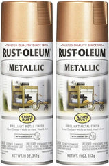Rust-Oleum 286564 Stops Rust Metallic Spray Paint, 11 oz, Rose Gold (Pack of 2)