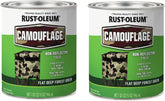 Rust-Oleum 379560-2PK Specialty Camouflage Paint, Quart, Flat Deep Forest Green, (Pack of 2)