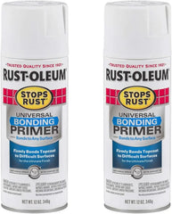 Rust-Oleum 285011-2PK Stops Rust Universal Bonding Primer Spray, 12 oz, White, 2 Pack