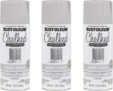 Rust-Oleum 302592-3PK Chalked Ultra Matte Spray Paint, 12 oz, Aged Gray, 3 Pack