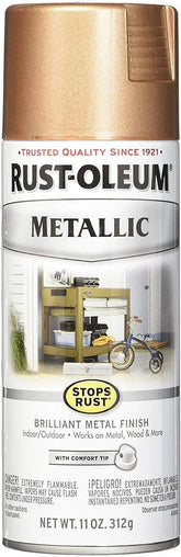 Rust-Oleum 286564 Stops Rust Metallic Spray Paint, 11 oz, Rose Gold