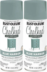 Rust-Oleum 374164 Chalked Ultra Matte Spray Paint, 12 oz, Blue Harbor (Pack of 2)