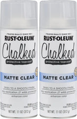 Rust-Oleum 302599 Chalked Ultra Spray Paint, 11 Ounce (Pack of 2), Matte Clear