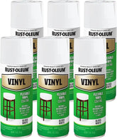 Rust-Oleum 1911830-6PK Specialty Vinyl Spray Paint, 12 oz, White, 6 Pack