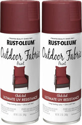 Rust-Oleum Outdoor Fabric Spray Paint, 12 oz, Chili Red (Pack of 2)