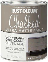 Rust-Oleum Oat Latte Chalked All-in-One Ultra Matte Paint | One Coat Coverage | No Primer, Sanding, Or Topcoat Needed | Easy Clean Up | Made in USA | 30 OZ