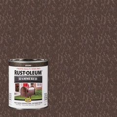 Rust-Oleum 239073 Stops Rust Hammered Finish Paint, Quart, Brown