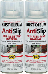 Rust-Oleum Stops Rust Anti-Slip 271455 Antislip Spray 12 oz, Clear Finish, 12 Ounce, 12 Fl Oz (Pack of 2)