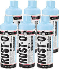 Rust-Oleum Rust-O Acrylic Spray Paint | Street Artist Spray Paint for Murals | Weather Resistant for Concrete, Wood, Brick and Other Surfaces | 11 Ounce | Matte Cloudy Daze | 6 Pack