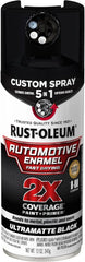 Rust-Oleum 2X Automotive Enamel Custom Spray 5-in-1 Spray Paint, 12 oz, Ultra Matte Black