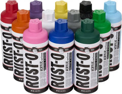 Rust-Oleum Rust-O Acrylic Spray Paint | Street Artist Spray Paint for Murals | Weather Resistant for Concrete, Wood, Brick and Other Surfaces | 11 Ounce | 12 Can Multi-Color Pack