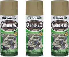Rust-Oleum 1917830-3PK Camouflage Spray Paint, 12 oz, Khaki, 3 Pack