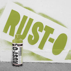 Rust-Oleum Rust-O Acrylic Spray Paint | Street Artist Spray Paint for Murals | Weather Resistant for Concrete, Wood, Brick and Other Surfaces | 11 Ounce | Matte Grass Stain | 6 Pack