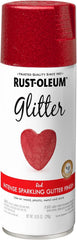 Rust-Oleum 268045 Specialty Glitter Spray Paint, 10.25 Oz, Red
