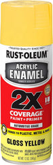 Rust-Oleum 271918 Acrylic Enamel 2X Spray Paint, 12 oz, Gloss Yellow
