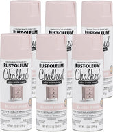 Rust-Oleum Blush Pink Chalked All-in-One Ultra Matte Spray Paint | One Coat Coverage | No Primer, Sanding, Or Topcoat Needed | Easy Spray Application | Made in USA | 12 OZ | 6 Pack