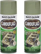 Rust-Oleum 1920830-2PK Camouflage Spray Paint, 12 oz, Army Green, 2 Pack