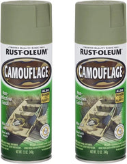 Rust-Oleum 1920830-2PK Camouflage Spray Paint, 12 oz, Army Green, 2 Pack