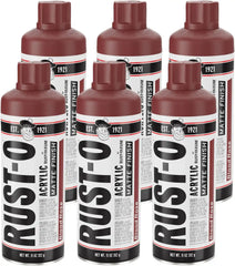 Rust-Oleum Rust-O Acrylic Spray Paint | Street Artist Spray Paint for Murals | Weather Resistant for Concrete, Wood, Brick and Other Surfaces | 11 Ounce | Matte Blood Rose | 6 Pack