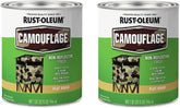 Rust-Oleum 379562-2PK Specialty Camouflage Paint, Quart, Flat Khaki, (Pack of 2)