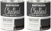 Rust-Oleum Charcoal Chalked All-in-One Ultra Matte Paint | One Coat Coverage | No Primer, Sanding, Or Topcoat Needed | Easy Clean Up | Made in USA | 30 OZ | 2 Pack