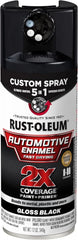 Rust-Oleum 2X Automotive Enamel Custom Spray 5-in-1 Spray Paint, 12 oz, Gloss Black