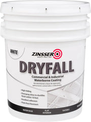 Zinsser 293234 Dryfall Commercial & Industrial Waterborne Coating, 5 Gallon, Flat White