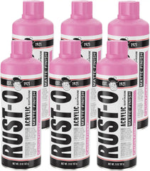 Rust-Oleum Rust-O Acrylic Spray Paint | Street Artist Spray Paint for Murals | Weather Resistant for Concrete, Wood, Brick and Other Surfaces | 11 Ounce | Matte Cactus Flower | 6 Pack