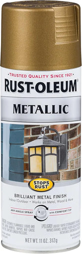 Rust-Oleum 313142 Stops Rust Metallic Spray Paint, 11 oz, Champagne Bronze