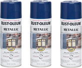 Rust-Oleum 7251830-3PK Stops Rust Metallic Spray Paint, 11 oz, Cobalt Blue, 3 Pack