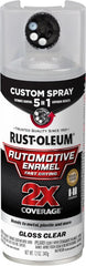 Rust-Oleum 2X Automotive Enamel Custom Spray 5-in-1 Spray Paint, 12 oz, Gloss Clear