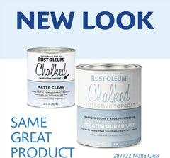 Rust-Oleum 287722 Chalked Ultra Matte Interior Paint, 30 oz, Matte Clear Topcoat